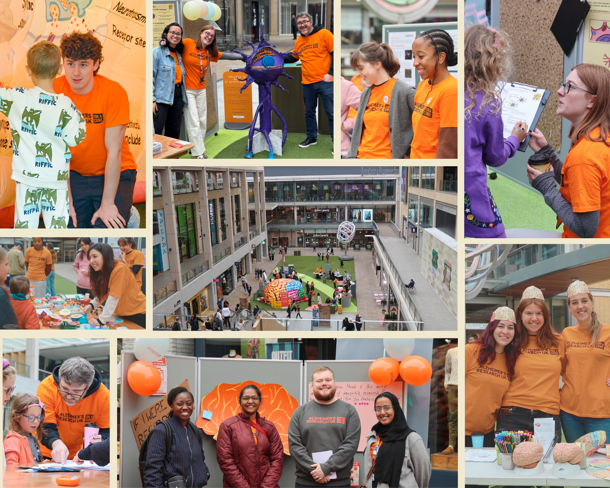 collage of event photos showing volunteers and members of the public