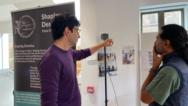 DPAG's Srinivas Shankar with collaborator Kostas Pataridis at the Oxford Digital Festival