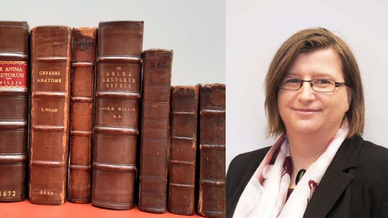 St John's College Library collected volumes of Thomas Willis's books, and Petra Hofmann formal headshot