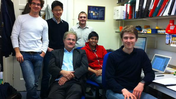 Miklos, Kevin, Jack, Rohan and Ain - The 2011-2012 cohort of FHS project students in the Molnár Laboratory 